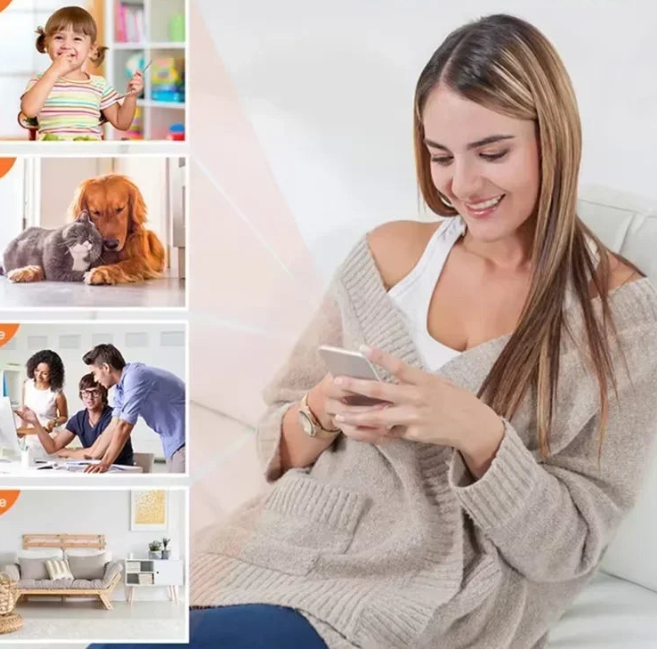 WiFi security camera with infrared night vision LED lights